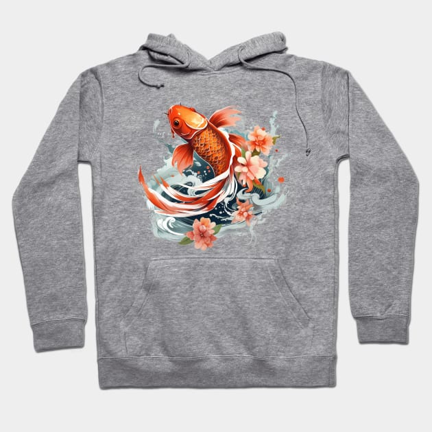 Koi Fish In A Pond Hoodie by zooleisurelife